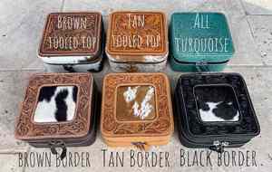 Popular Western Hair on Leather Jewelry Case Hide Jewelry Cosmetic <b>Bag</b> Easy Storage <b>Organiser</b> Cowgirl Fashion Case Wholesale - Product Image 2