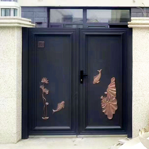 Portail d'appartement métallique à double battant Qifan – Portail de sécurité robuste à battant pour usage résidentiel et commercial - Product Image 5