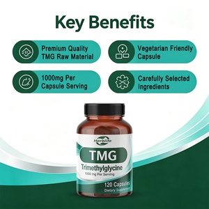 Cápsulas de Trimetilglicina (Betaína Anhidra) TMG, 1000 mg por Porción, Cápsula Vegetariana, Suplemento Dietético para el Bienestar Diario - Product Image 3