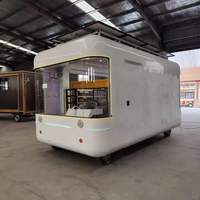 Multifunktionaler Elektrischer 4-Rad-Verkaufswagen mit Edelstahl-Arbeitsplatte, Rostbeständig, für Süßigkeiten und Eiscreme, Mobil