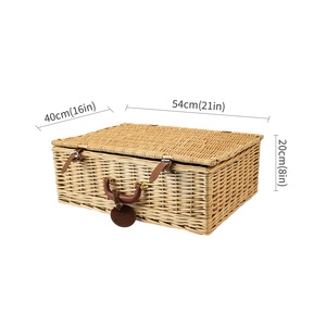 Cesta de <span class=keywords><strong>mimbre</strong></span> natural para picnic, cesta de regalo para almacenamiento de alimentos, cesta de picnic de <span class=keywords><strong>mimbre</strong></span>, suministros personalizados JY ODM OEM, Australia - Product Image 2