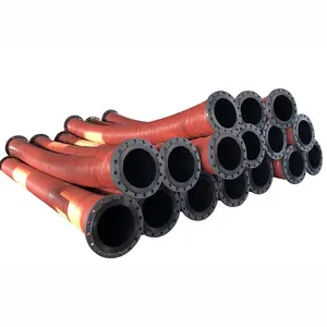 Wholesale Wear Resistance Flexible Large Diameter Sand Dredging Water Suction And Discharge Rubber Hose With Flange