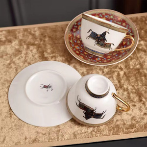 Factory Wholesale Modern Luxury Afternoon <b>Tea</b> 6-Piece Ceramic Coffee Cup and Saucer with Gift <b>Box</b> - Product Image 2