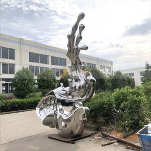 Escultura Abstracta Moderna de Acero Inoxidable 3D LL321 para Decoración Exterior de Grandes Centros Comerciales - Product Image 5