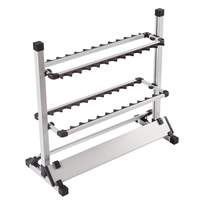Support de Présentation Pliable pour Canne à Pêche en Alliage d'Aluminium à 12 Trous, Version Améliorée