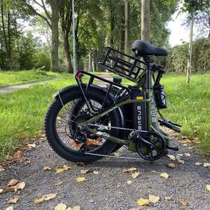 Vélo Électrique Pliant Urbain <span class=keywords><strong>SE</strong></span> Noir 250W Sans Balais Pneus Larges 20x3.0 Lithium 36V 15.6Ah 7 Vitesses Suspension Avant 50km - Product Image 6