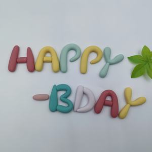 Cerámica suave decorativa para tarta de <span class=keywords><strong>feliz</strong></span> <span class=keywords><strong>cumpleaños</strong></span>, decoración para cupcakes, suministros para tartas de <span class=keywords><strong>cumpleaños</strong></span>, decoraciones para tu familia y amigos - Product Image 3