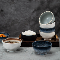 Ensemble de bols en céramique de style japonais moderne, bols à dessert, à soupe et à riz, pour usage domestique et en restaurant, non toxiques, compatibles lave-vaisselle