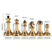 Jeu d'échecs pliable en plastique 39cm 90mm, pièces lourdes dorées métalliques, boîte, pour tournoi professionnel, décoration intérieure, kit de jeu de stratégie Staunton