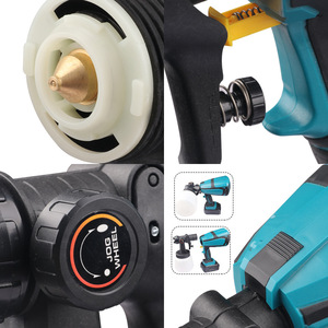 DZT 21V Lithium Battery <b>Spray</b> Gun 1L Cup Capacity Wireless <b>Paint</b> Sprayer Brushed Motor Portable Electric <b>Paint</b> Gun - Product Image 4