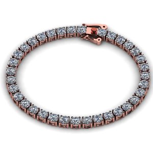 2025 Offre Spéciale 4mm VVS Lab Grown Diamond Moissanite Tennis Chain Bracelet en argent sterling 925 avec placage en or blanc pour les fêtes - Product Image 3