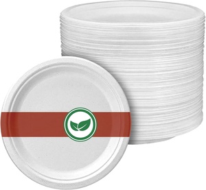 จานไมโครเวฟสีขาวขนาด 10 นิ้ว ย่อยสลายได้ 100% เป็นมิตรกับสิ่งแวดล้อม - Product Image 1
