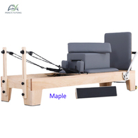 Reformer de Pilates de Madera de Arce de Grado Clínico para Fisioterapia, Rehabilitación, Coordinación Neuromuscular y Estabilidad