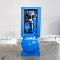 2 en 1 compresseur d'air à vis variable à fréquence magnétique permanente 380v 5.5kw mini type 62dB compresseur d'air à faible bruit