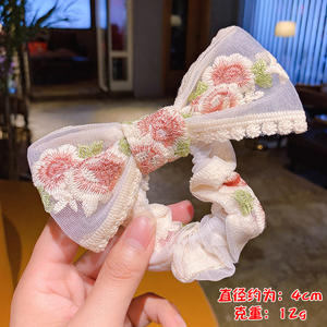 蕾丝刺绣大蝴蝶结花带发夹女孩2021新款简约可爱女性发针时尚发饰 - Product Image 2