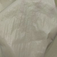 Tissu en taffetas froissé de nylon 20D semi-transparent, doux, chaud et respirant avec finition cirée pour doudounes et sacs d'hiver