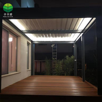 Pergola bioclimatique en aluminium personnalisée en usine réglage motorisé auvent soleil gazebo pour arrière-cour utilisation revêtement en poudre