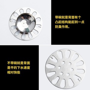 Round Stainless Steel <b>Drain</b> <b>Cover</b> 84.5mm Anti Corrosion Bathroom Toilet Floor <b>Drain</b> Filter With Bowl Or Flat Back Design - Product Image 1