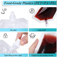 Sacs d'emballage debout en plastique personnalisés liquide fruits jus café vin boisson sac pochette à bec bouteille
