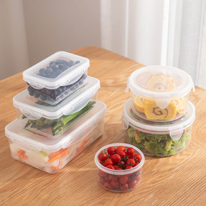 Food Storage <b>Container</b> <b>Square</b> <b>Plastic</b> Microwave Safe Kitchen Use Airtight Lid Set - Product Image 4