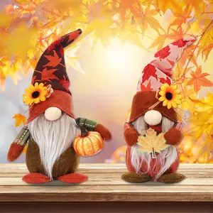 Gnok-Festival de La felpa con luz, adornos de elfo de otoño, regalos de decoración de felpa