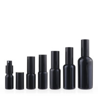 Vente en gros de flacons de parfum en verre noir cosmétique de 10 ml, 15 ml, 20 ml, 30 ml, 50 ml, 100 ml avec vaporisateur en plastique