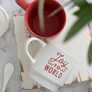 Nouveau style, prix réduit, tasses en céramique classiques rétro rouge et blanc, couleur unie, avec lettres, compatibles lave-vaisselle et micro-ondes, en grès alimentaire - Product Image 6