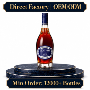 Brandy en bouteille en gros à prix abordable, marque privée <span class=keywords><strong>VSOP</strong></span>, bouteille en verre ronde de 700 ml, boisson alcoolisée - Product Image 1