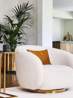 Fauteuil de réception de salon de style français, moderne, minimaliste, de luxe léger, pivotant, pour salon de beauté ou villa