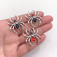 Pendentif d'Halloween en alliage de zinc, breloques araignées gothiques, pour la fabrication de bijoux, accessoires de bijouterie DIY
