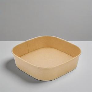 Boîte à lunch jetable bon marché Contenants alimentaires en papier biodégradable micro-ondable à emporter - Product Image 1