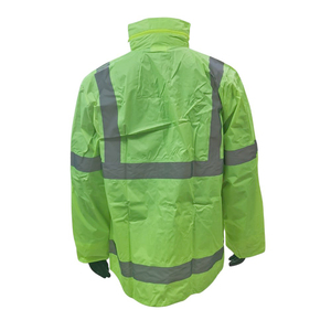 OEM High Visibility Reflective Security Raincoat <strong>Trousers</strong> Manufacturer Hi Vis Safety <strong>Motorcycle</strong> Hooded Waterproof Rainsuit - Product Image 2