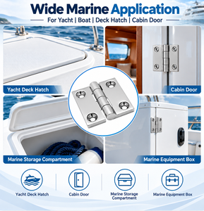 Bisagras de escotilla marina de alta resistencia SS316 con tornillos, nuevas bisagras de puerta de gabinete de acero inoxidable 316 fundido, marca SSR - Product Image 6