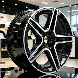 16 17 18 19 20 İnç 5*112 5x114.3 5x120 Siyah İşlenmiş Yüzeyli Alüminyum Alaşımlı Monoblok Dövme Özel Mercedes-Benz Jantları - Product Image 1
