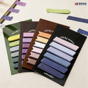 Blocs-notes adhésifs colorés dégradés, étiquettes indexées autocollantes pour le bureau et l'école, 30 à 150 pièces par bloc - Product Image 1