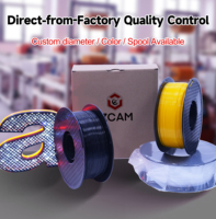 Filamento de Impresora 3D ZCAM PETG de Nailon Rojo Ecológico de 1.75 mm de Diámetro, Compatible con Impresoras FDM, Sin Enredos, Alta Temperatura 200-240 °C