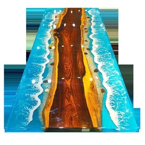 מותג העליון משלוח שולחנות שקיפות גבוהה עם שרף אפוקסי שרף עץ אפוקסי - Product Image 3