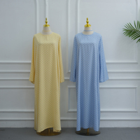 Abaya Loriya tendance à pois, vêtements islamiques de Dubaï, abaya à porter au quotidien, abaya modeste en Nida, robe musulmane pour femmes avec ceinture