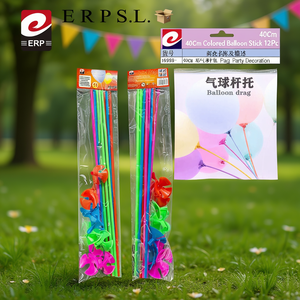 Paquete de 12 Palitos para Globos de Colores de 40 cm, Decoración para Fiestas - Product Image 3