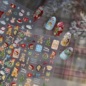 TSZS 2025 Christmas Bear Bell Nail Art Sticker autoadhesivo lindo <span class=keywords><strong>Navidad</strong></span> corona arco Nail Art calcomanías encantos para <span class=keywords><strong>uñas</strong></span> - Product Image 6