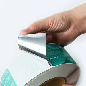 Aangepaste Zelfklevende Zilver Bopp Roll Sticker Shiny Soft Touch Afdrukken Fles Label Voor Haar Olie Product