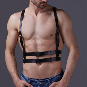 Corps Bondage Hommes Gothique Harnais En Cuir <span class=keywords><strong>Lingerie</strong></span> Érotique avec Soutien-Gorge Sexy Sangle Jarretière BDSM Mode Poitrine Bretelles - Product Image 4