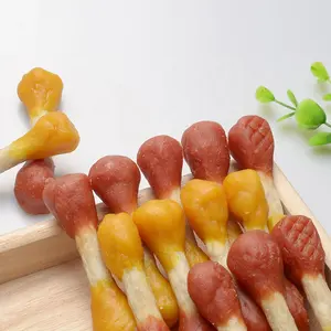 Nouvelle marque privée friandises pour chiens Naturel sain poulet canard citrouille haltère vente directe d'usine hot-dog friandises à bas prix