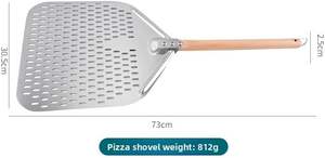 Pala para Pizza Premium Desmontable de Acero Inoxidable 430 Perforada, Plegable, para Horno, Herramienta para Girar Pasteles y Repostería - Product Image 3