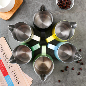 Jarra de Leite para Barista com Bico Pontiagudo Estilo Italiano 750ml, Cores Macaron, para Latte Art, Controle Preciso de Despejo e Vaporização de Espresso - Product Image 6