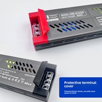 Alimentation à découpage ultra-mince 24V/12V, entrée 170-265V, efficacité 95%, source de tension constante pour boîte lumineuse, bande LED linéaire