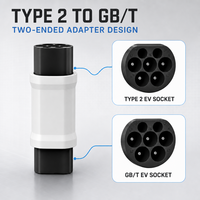 Adaptateur de charge EV Type 2 vers GB/T 16A 220V IP54 Connecteur AC EVSE pour véhicules électriques chinois, station de charge UE, prise portable pour voiture à domicile