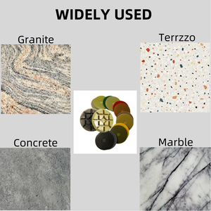 4 inch ướt sử dụng kim cương Buffing Pads tùy chỉnh OEM đánh bóng <span class=keywords><strong>Pad</strong></span> cho bê tông Granite sàn đá cẩm thạch - Product Image 6