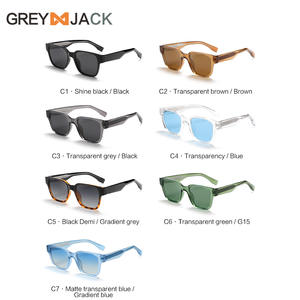 แว่นกันแดดผู้หญิงกรอบ TR90แจ็คสีเทา UV400บานพับสปริงป้องกันแสงสะท้อน K029สีดำไล่ระดับสี - Product Image 3