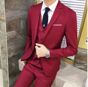Elegan pernikahan blazer pria Set mewah 3-Piece bisnis Formal rompi celana penuh mantel dengan Logo kustom tren kostum Formal - Product Image 4
